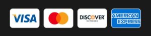Visa, Mastercard and American Express accepted